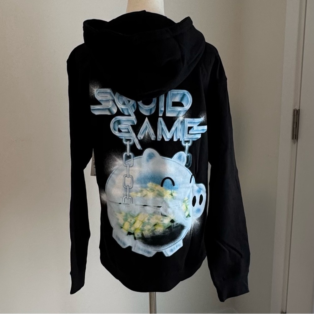 NWT - SQUID GAME - Black Squid Game Hoodie, men’s, size small - Picture 4 of 13